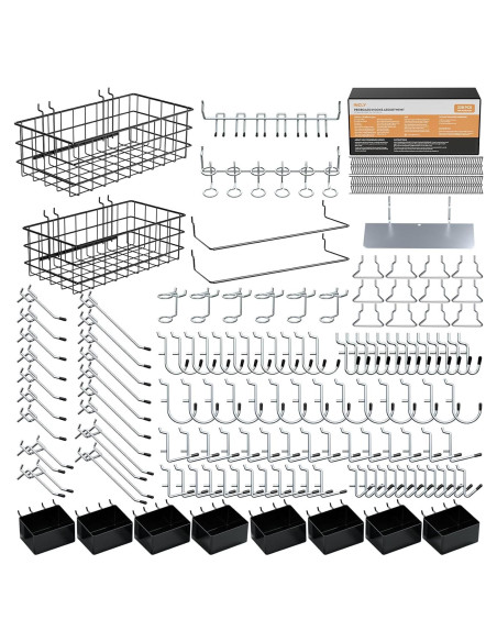 Kit Organizador de Accesorios para Tablero de Clavos INCLY 238 Piezas Kit Organizador de Accesorios para Tablero de Clavos INCLY 238 Piezas
