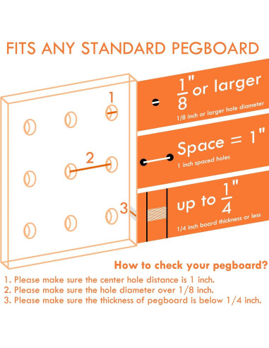 G.CORE Organizador de Tablero Perforado 18 Accesorios