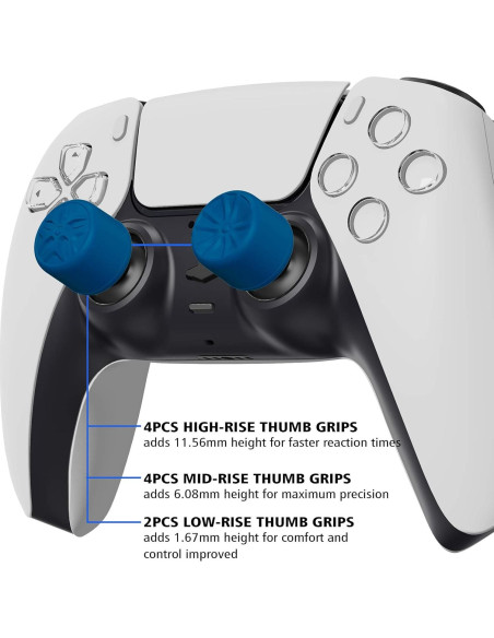 Tapas de Joystick Ergonómicas PlayVital Azules para Consolas Tapas de Joystick Ergonómicas PlayVital Azules para Consolas