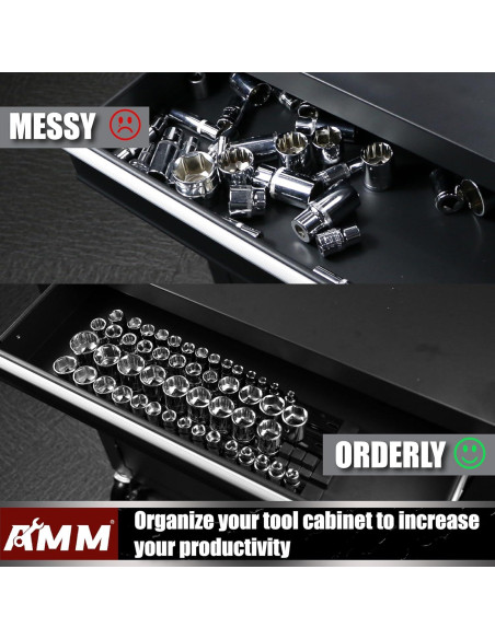 Organizador de Enchufes AMM 9 Piezas ABS Negro para Taller Organizador de Enchufes AMM 9 Piezas ABS Negro para Taller