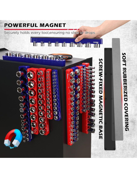 Juego organizador zócalos magnéticos 12 piezas SEDY 5 mm Juego organizador zócalos magnéticos 12 piezas SEDY 5 mm