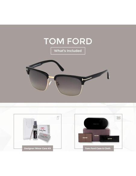 Gafas de sol Tom Ford FT0367 River para hombres + Kit de limpieza Gafas de sol Tom Ford FT0367 River para hombres + Kit de limpieza