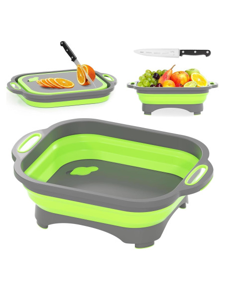 Tabla de Cortar Plegable HI NINGER con Fregadero y Cuchillo Tabla de Cortar Plegable HI NINGER con Fregadero y Cuchillo