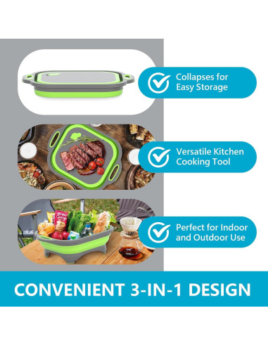 Tabla de Cortar Plegable HI NINGER con Fregadero y Cuchillo
