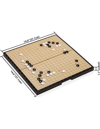 Juego de Go Magnético Plegable Yellow Mountain 19x19