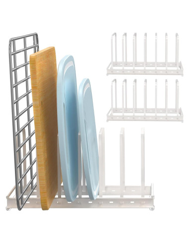 Organizador de Utensilios de Hornear TEAMOLA 2 Pcs Ajustable Blanco