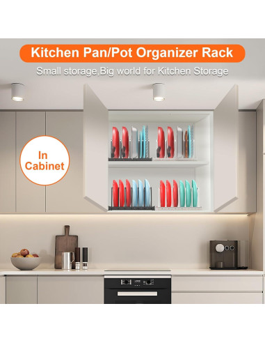 Organizador de Utensilios de Hornear TEAMOLA 2 Pcs Ajustable Blanco