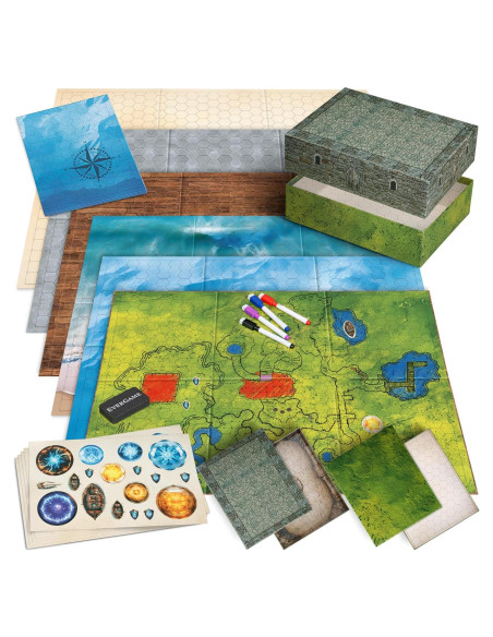 10 Tapetes de Juego DND EverGame 22x26 cm + 140 Stickers 10 Tapetes de Juego DND EverGame 22x26 cm + 140 Stickers