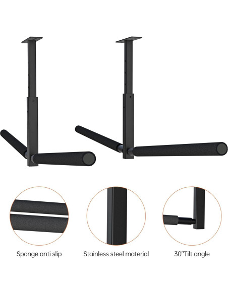 Soporte de Techo para Escalera Doble TRUSOON 90 kg Ajustable Negro Soporte de Techo para Escalera Doble TRUSOON 90 kg Ajustable Negro