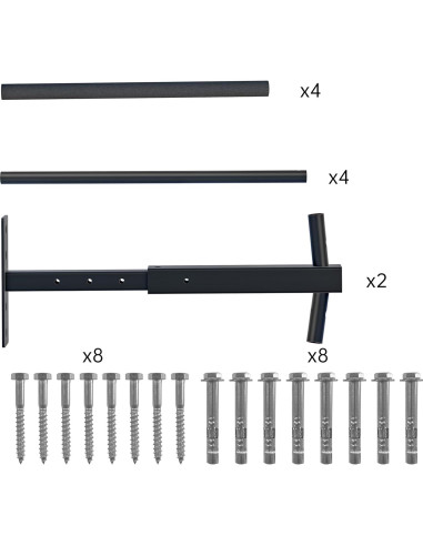 Soporte de Techo para Escalera Doble TRUSOON 90 kg Ajustable Negro