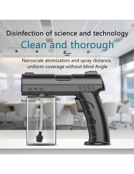 Pistola de Spray Nano BEBESIRI K7 Recargable 280ml Negra Pistola de Spray Nano BEBESIRI K7 Recargable 280ml Negra