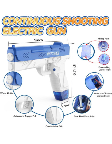 Pistola de Agua Eléctrica GPPNKC con Mochila 1000CC y Alcance 10m