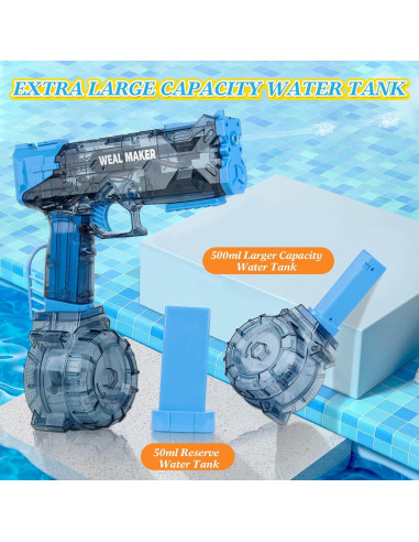 Pistola de Agua Eléctrica Homesoft 500ml 7.92m Azul