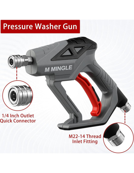 Pistola de Lavado a Presión M MINGLE PW70 4000 PSI 1.31 kg Pistola de Lavado a Presión M MINGLE PW70 4000 PSI 1.31 kg