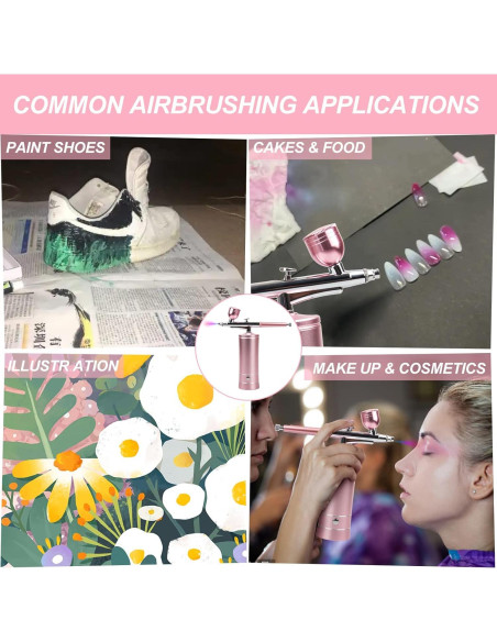 Aerógrafo Inalámbrico Rhinowisdom ZYY-02 Rosa - Portátil y Automático Aerógrafo Inalámbrico Rhinowisdom ZYY-02 Rosa - Portátil y Automático