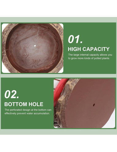 Maceta Tiki Picvelno de Resina para Suculentas 10.4 cm