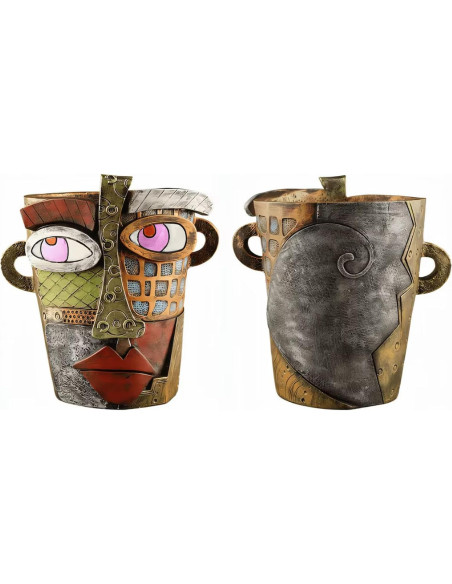 Maceta de Flores Abstracta TOZLU 17.78cm Resina Colorida Maceta de Flores Abstracta TOZLU 17.78cm Resina Colorida