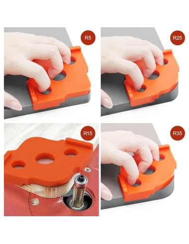 Plantillas de Router inBovoga 4 Pcs ABS CNC Esquinas Redondeadas