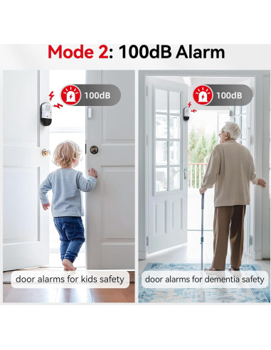 Alarmas de Puerta y Ventana Sanjie - 10 Paquetes, 125dB, Fácil Instalación