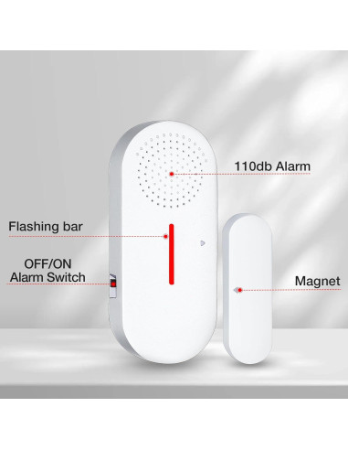 Alarma Inalámbrica de Puerta y Ventana WimuPath 110dB - 5PCS