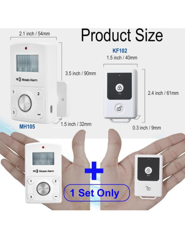 Alarma de Movimiento Mosaic 135dB Inalámbrica con Teclado
