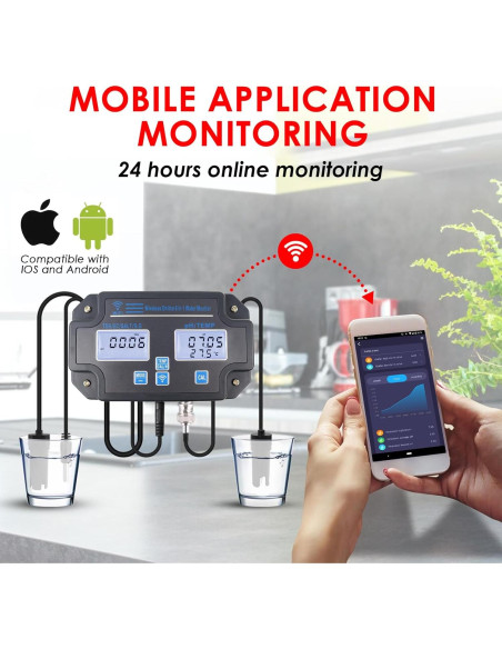 Probador de Calidad de Agua DANOPLUS KIB0341, Monitoreo Inalámbrico Probador de Calidad de Agua DANOPLUS KIB0341, Monitoreo Inalámbrico