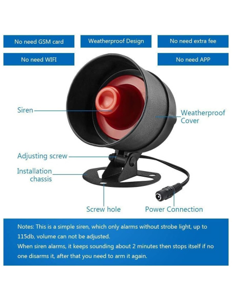 Sistema de Alarma de Seguridad KERUI H01 Inalámbrico DIY con Sensores Sistema de Alarma de Seguridad KERUI H01 Inalámbrico DIY con Sensores