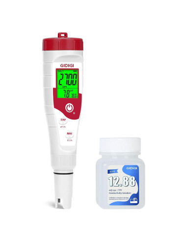 Medidor de pH y Salinidad GIDIGI 5 en 1 para Piscinas
