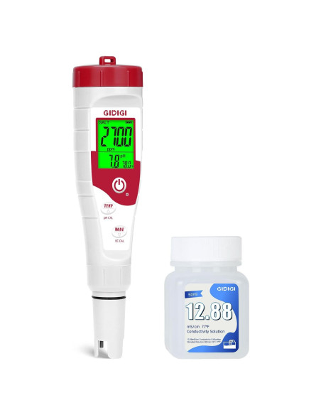 Medidor de pH y Salinidad GIDIGI 5 en 1 para Piscinas Medidor de pH y Salinidad GIDIGI 5 en 1 para Piscinas