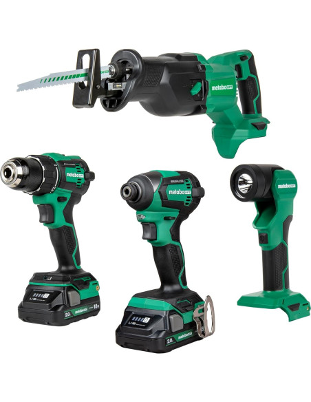 Kit de Taladro Inalámbrico Metabo HPT 18V 4 Piezas con Baterías Kit de Taladro Inalámbrico Metabo HPT 18V 4 Piezas con Baterías