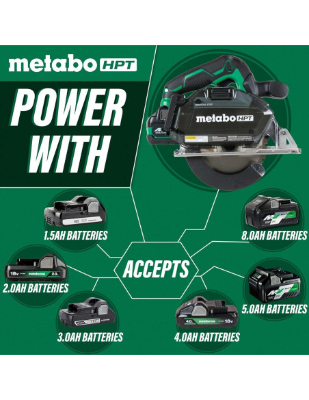Sierra Circular Inalámbrica Metabo HPT 18V 5-3/8" para Metal Sierra Circular Inalámbrica Metabo HPT 18V 5-3/8" para Metal