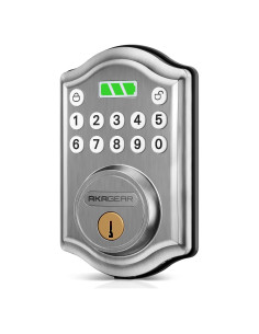 Cerradura inteligente sin llave AkaGear DS10 Mini Níquel Satinado