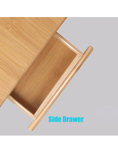 Escritorio Plegable de Bambú SKYZONAL Ajustable 49.8x30cm