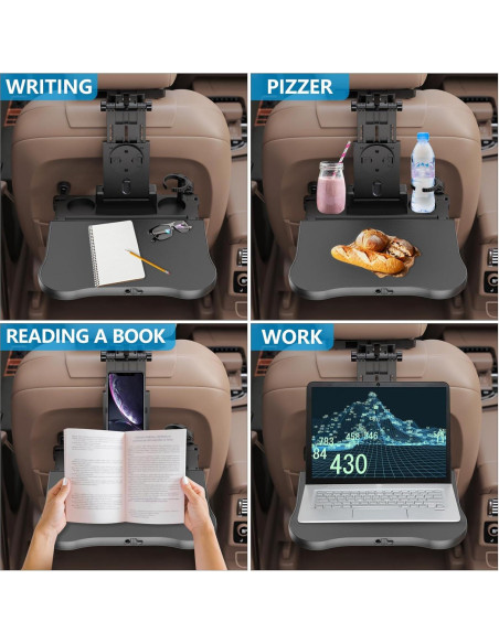 Mesa Plegable para Asiento de Coche Tueou - Ajustable 38.6x39.9cm Mesa Plegable para Asiento de Coche Tueou - Ajustable 38.6x39.9cm