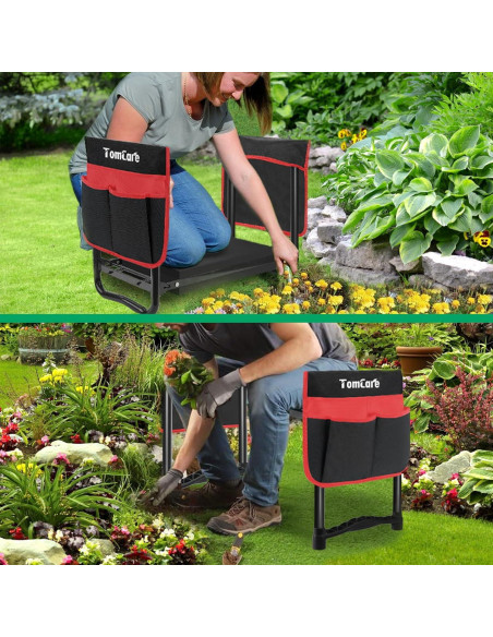 Rodillo y Asiento de Jardín TomCare 27 cm Almohadilla Suave Plegable Rodillo y Asiento de Jardín TomCare 27 cm Almohadilla Suave Plegable