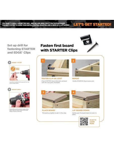 Kit de Sujetadores Ocultos Camo Deck in a Box - 900 Clips para Decking Kit de Sujetadores Ocultos Camo Deck in a Box - 900 Clips para Decking
