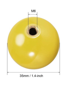 Joystick Bola Superior uxcell 35mm Amarillo 2 Piezas Arcade 2