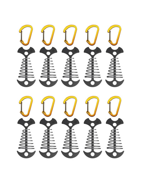 Anclajes de Cubierta NACETURE con Mosquetones - 10 Piezas Anclajes de Cubierta NACETURE con Mosquetones - 10 Piezas