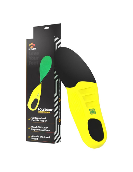 Plantillas Spenco Polysorb Cross Trainer Amortiguación 11-12.5 Plantillas Spenco Polysorb Cross Trainer Amortiguación 11-12.5