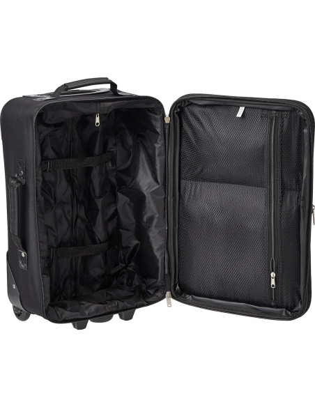 Conjunto de Equipaje Rockland 2 Piezas Expandible Cuadros Negros Conjunto de Equipaje Rockland 2 Piezas Expandible Cuadros Negros