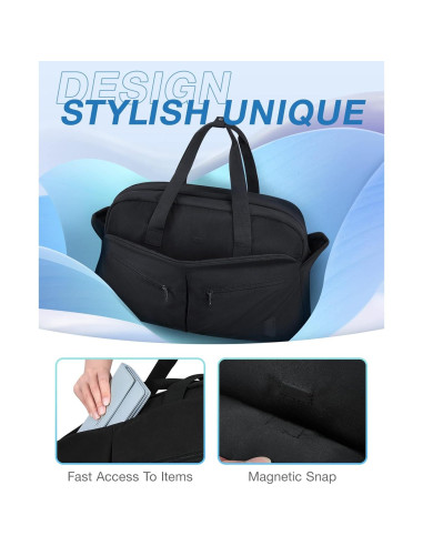Bolsa de Viaje 45L BAGSMART Negra con Compartimentos para Laptop y Zapatos