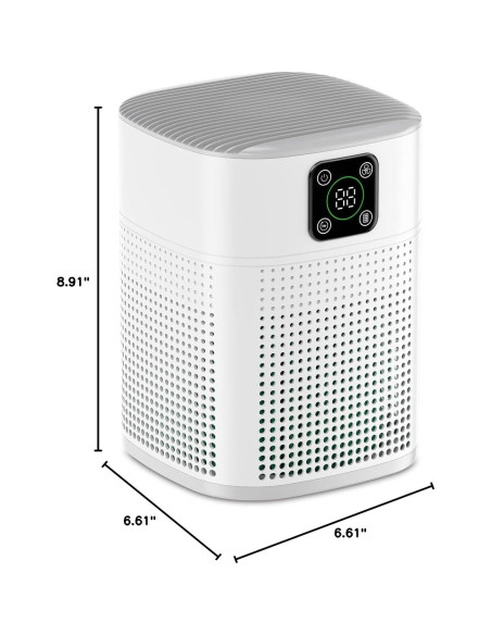 Purificador de Aire Honeyuan H13 HEPA 600 ft Blanco Purificador de Aire Honeyuan H13 HEPA 600 ft Blanco