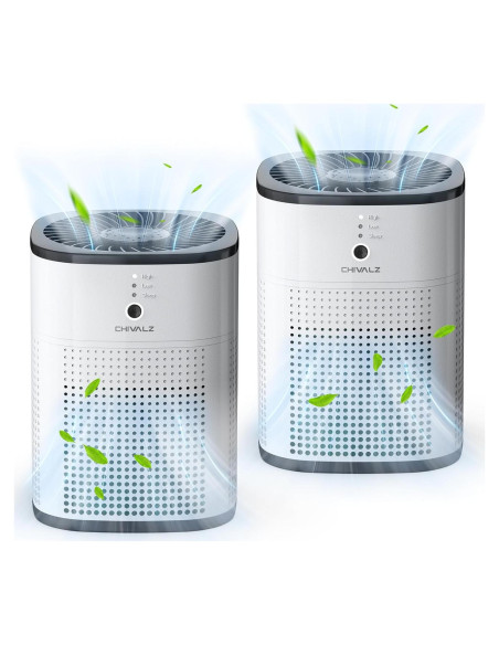Paquete de 2 Purificadores de Aire CHIVALZ HY1800 HEPA 24dB Paquete de 2 Purificadores de Aire CHIVALZ HY1800 HEPA 24dB