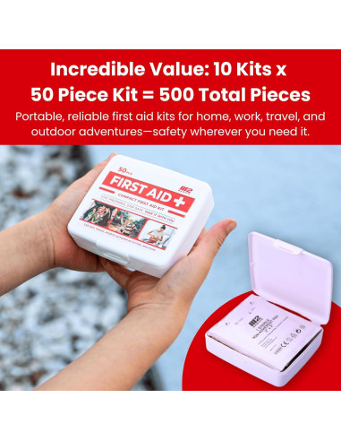 Kits de Primeros Auxilios Mini M2 BASICS - Paquete de 10 Unidades