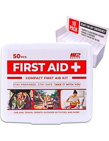 Kits de Primeros Auxilios Mini M2 BASICS - Paquete de 10 Unidades