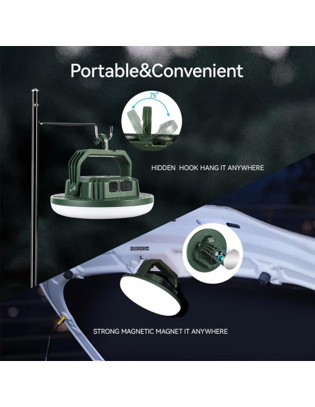 Linterna LED VAVOFO 42W 4000LM Recargable IP65 10000mAh Linterna LED VAVOFO 42W 4000LM Recargable IP65 10000mAh