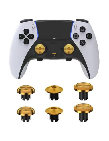 Palancas de metal para PS5 Edge - 6 en 1, Oro