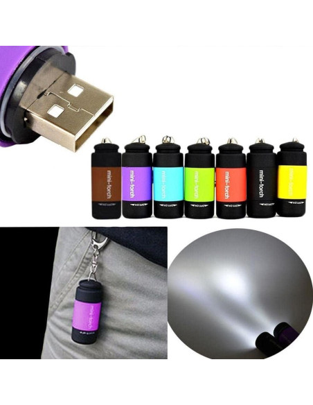 Mini Linterna LED Recargable Cussity 7X Impermeable 7 Piezas Mini Linterna LED Recargable Cussity 7X Impermeable 7 Piezas