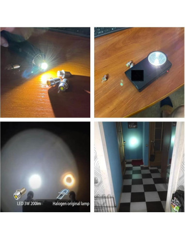 Bombilla LED P13.5S PR2 3W 6000K para Linternas 2-4 Celdas - 4 Unidades