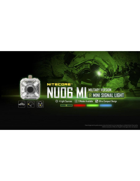 Luz de Señal Nitecore NU06 MI 4 Colores USB-C Recargable Luz de Señal Nitecore NU06 MI 4 Colores USB-C Recargable